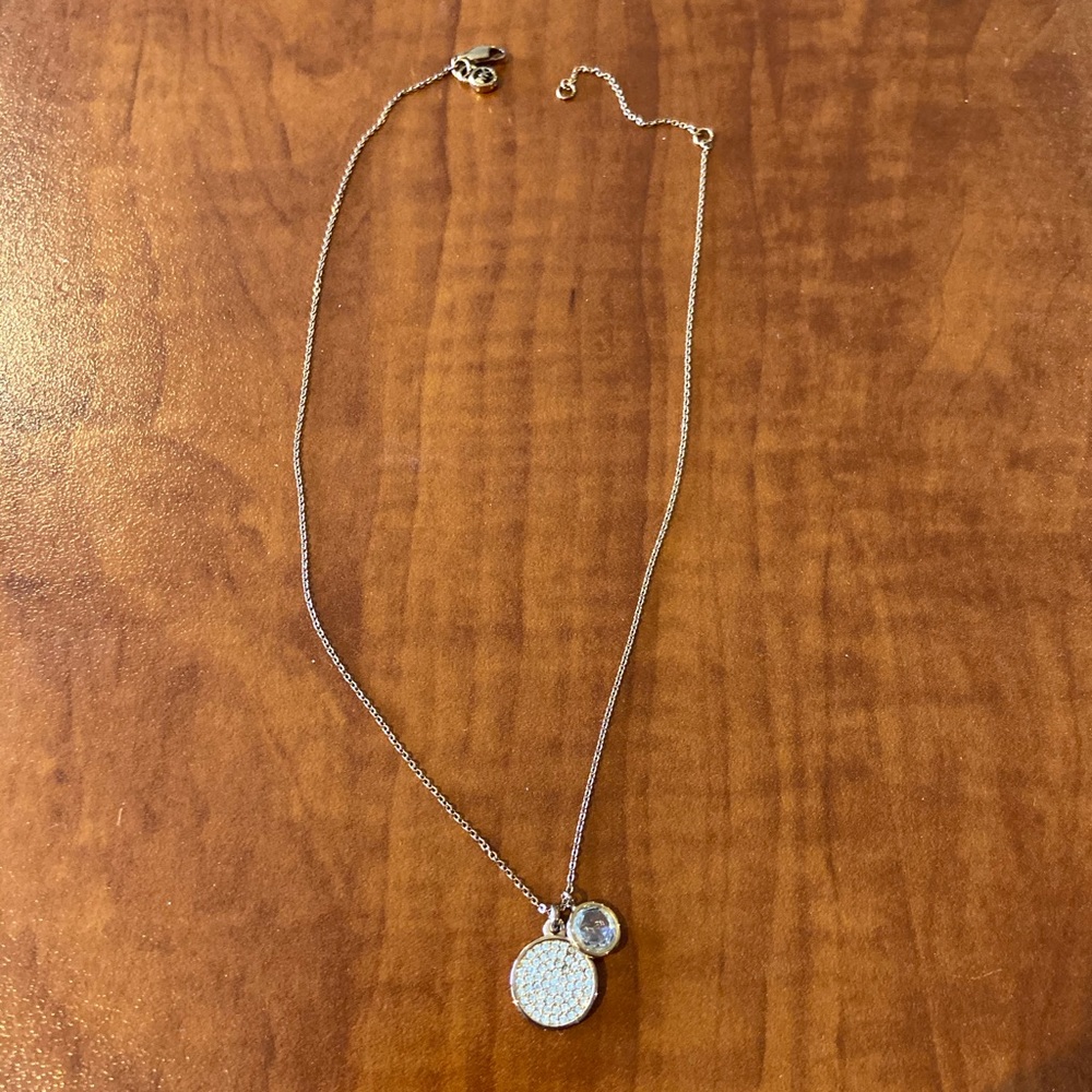 Rose gold Michael Kors necklace.